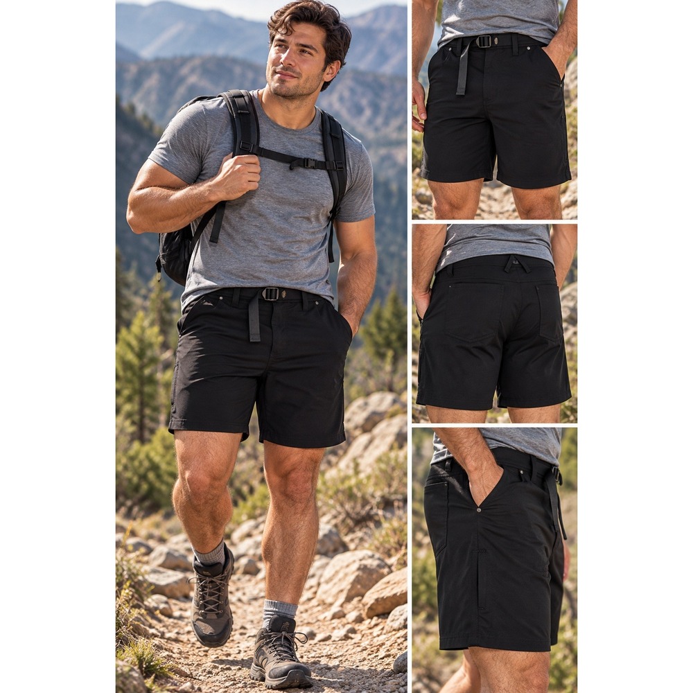 NWT Gerry Venture Short 38 Black Stretch Outdoor Hiking Utility Pockets #1682